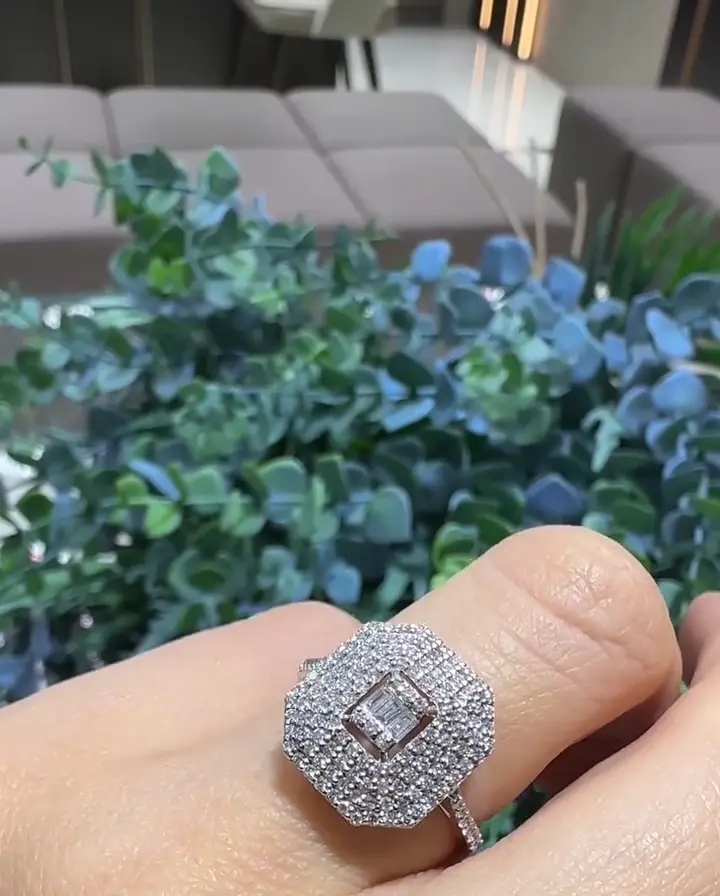 0.74 ct Baget Pırlanta Yüzük, görsel 3