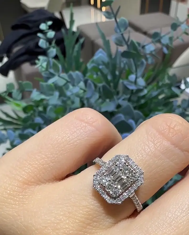 0.80 ct Baget Pırlanta Yüzük, görsel 3