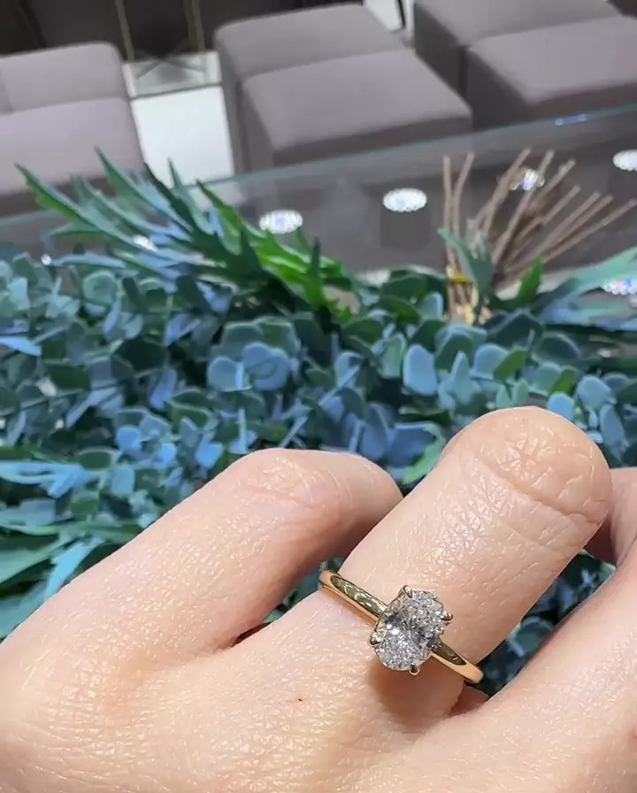 1.00 ct Oval Pırlanta Yüzük, görsel 3