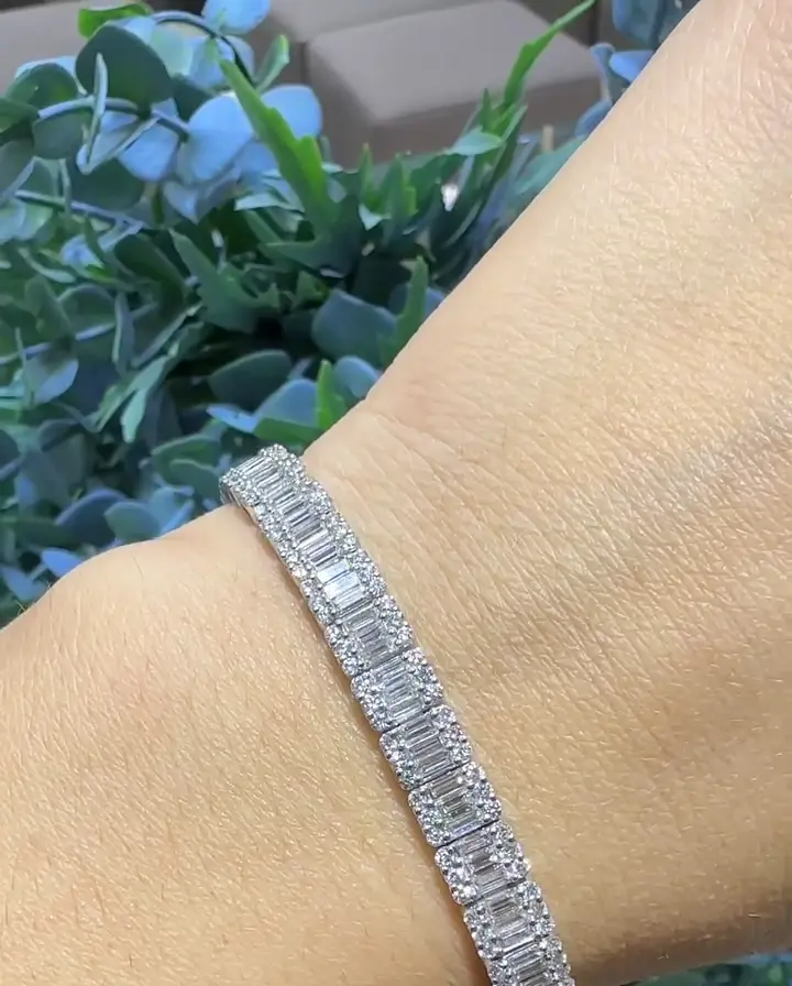 7.59 ct Baget Pırlanta Bileklik, görsel 3