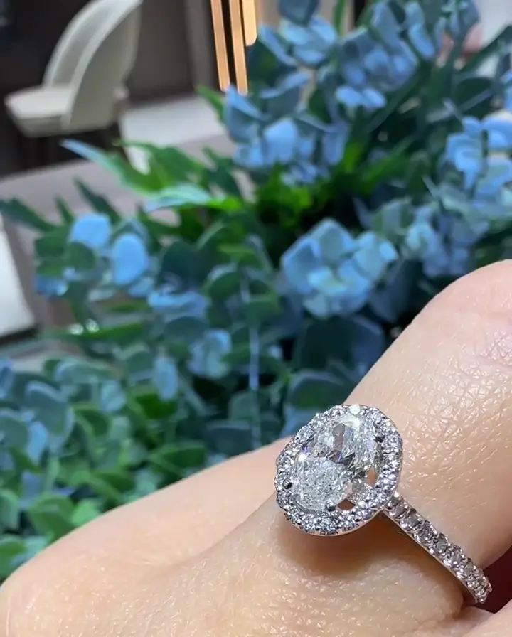 0.90-0.61 ct Oval Pırlanta Yüzük, görsel 1