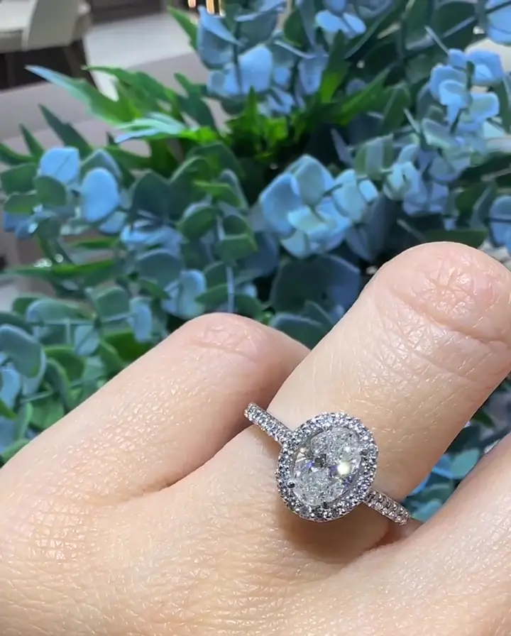 0.90-0.61 ct Oval Pırlanta Yüzük, görsel 3