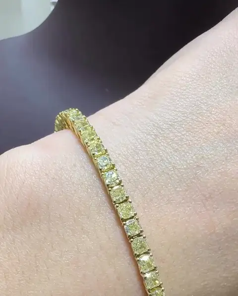 12.32 ct Sarı Pırlanta Tasarım Bileklik