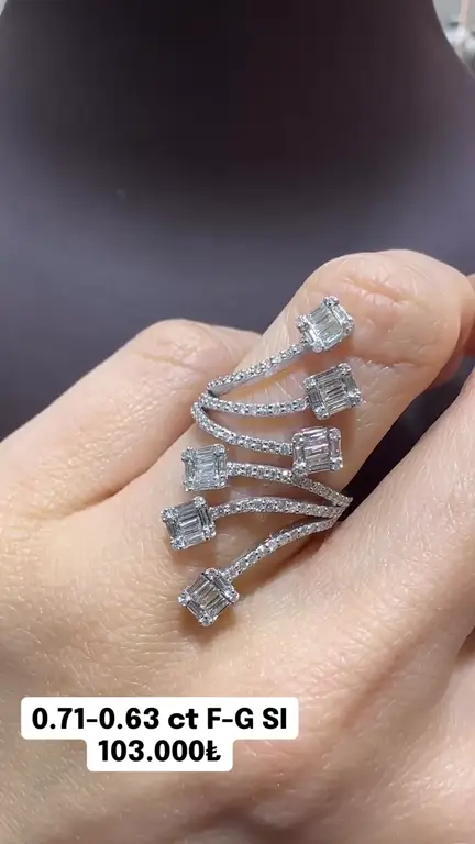 0.71-0.63 ct Tasarım Pırlanta Yüzük videosundan kare