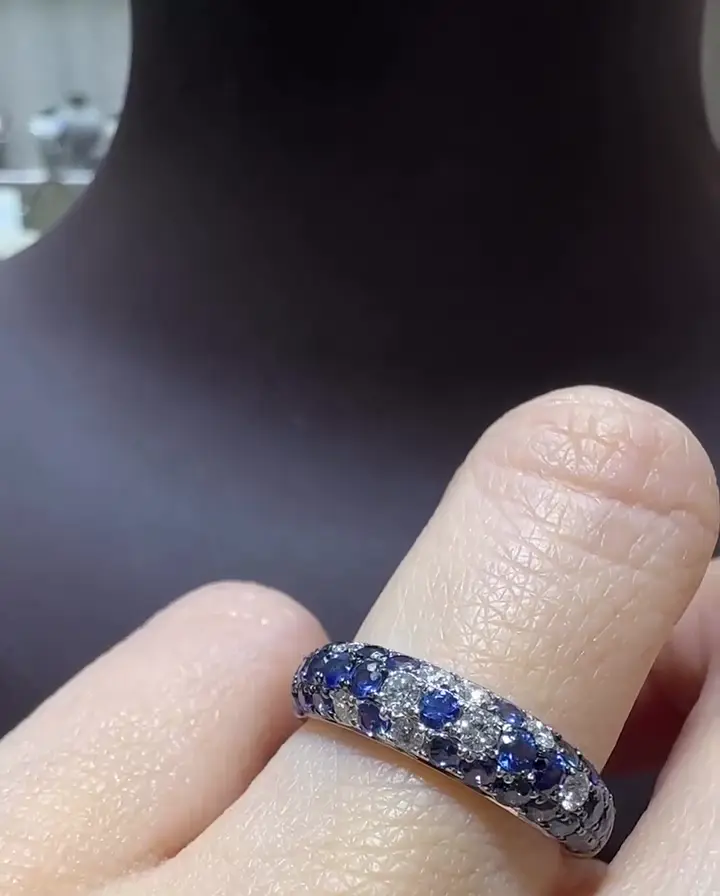 1.42 ct Safir ve 0.30 ct Pırlanta Yüzük, görsel 1
