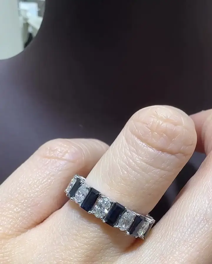 3.32 ct Safir ve 2.14 ct Pırlanta Yüzük, görsel 3